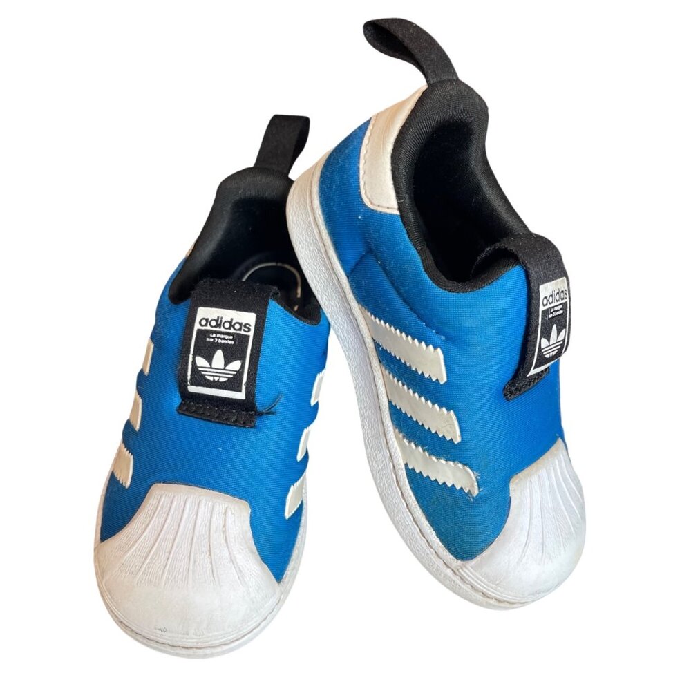 Adidas Superstar 360 Sneakers Baby Toddler Size 6.5 Bluebird Casual Slip On Shoe